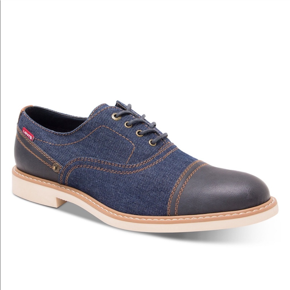 🆕 Levi’s Essex Denim Cap Tor Lace Up Shoes
